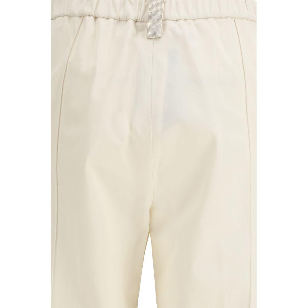 Fabiana Filippi Cream Cotton Casual Pants