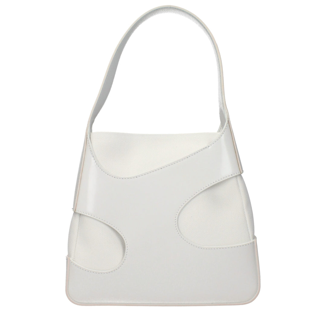 Salvatore Ferragamo White Fabric Handbag