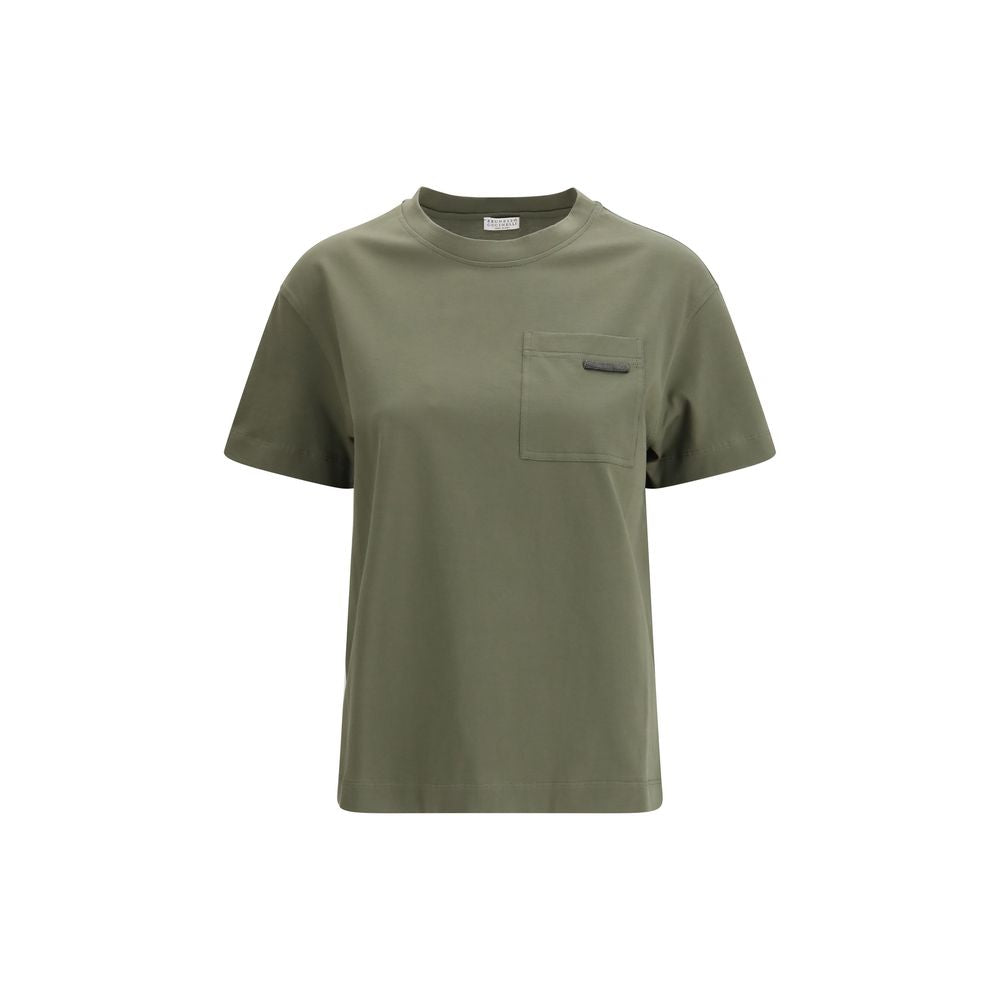 Brunello Cucinelli Bicolor Cotton T-Shirt