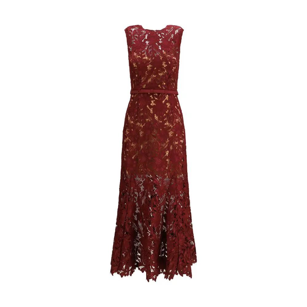 Self-Portrait Sample Sale | Self-Portrait Bordeaux Polyester Cocktail Dress - | Designer outlet