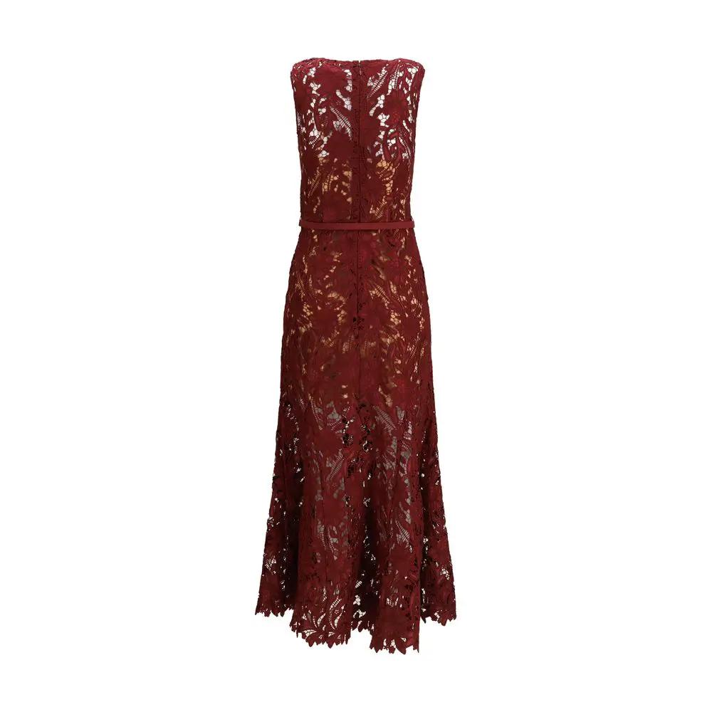 Self-Portrait Sample Sale | Self-Portrait Bordeaux Polyester Cocktail Dress - | Designer outlet