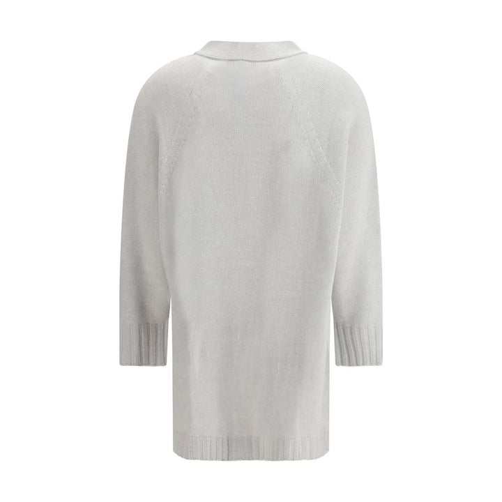 Fabiana Filippi Gray Fleece Wool Cardigan