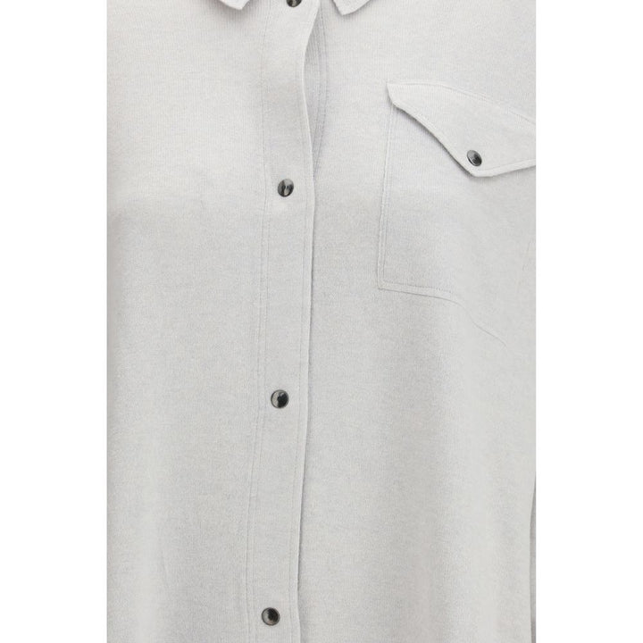 Fabiana Filippi Gray Wool Dress Shirt