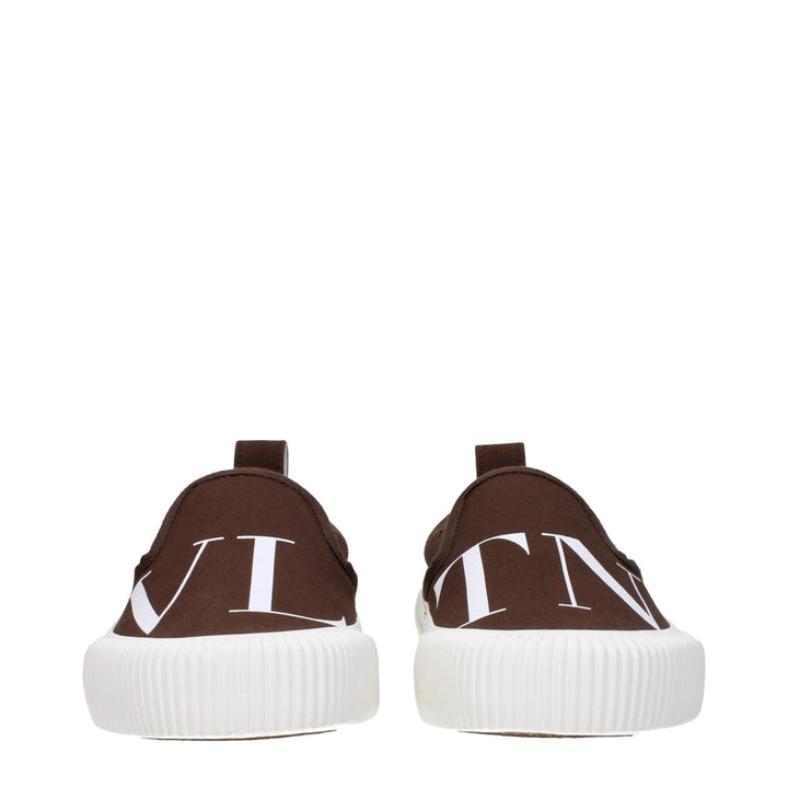 Valentino Garavani Sample Sale Valentino Garavani Brown Fabric Slip-On Loafers - | Designer outlet