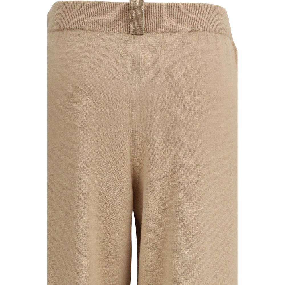 Fabiana Filippi Beige Fleece Wool Casual Pants