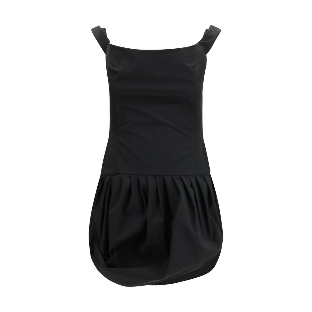 magda butrym black dress Magda Butrym Sculptural Cotton Dress