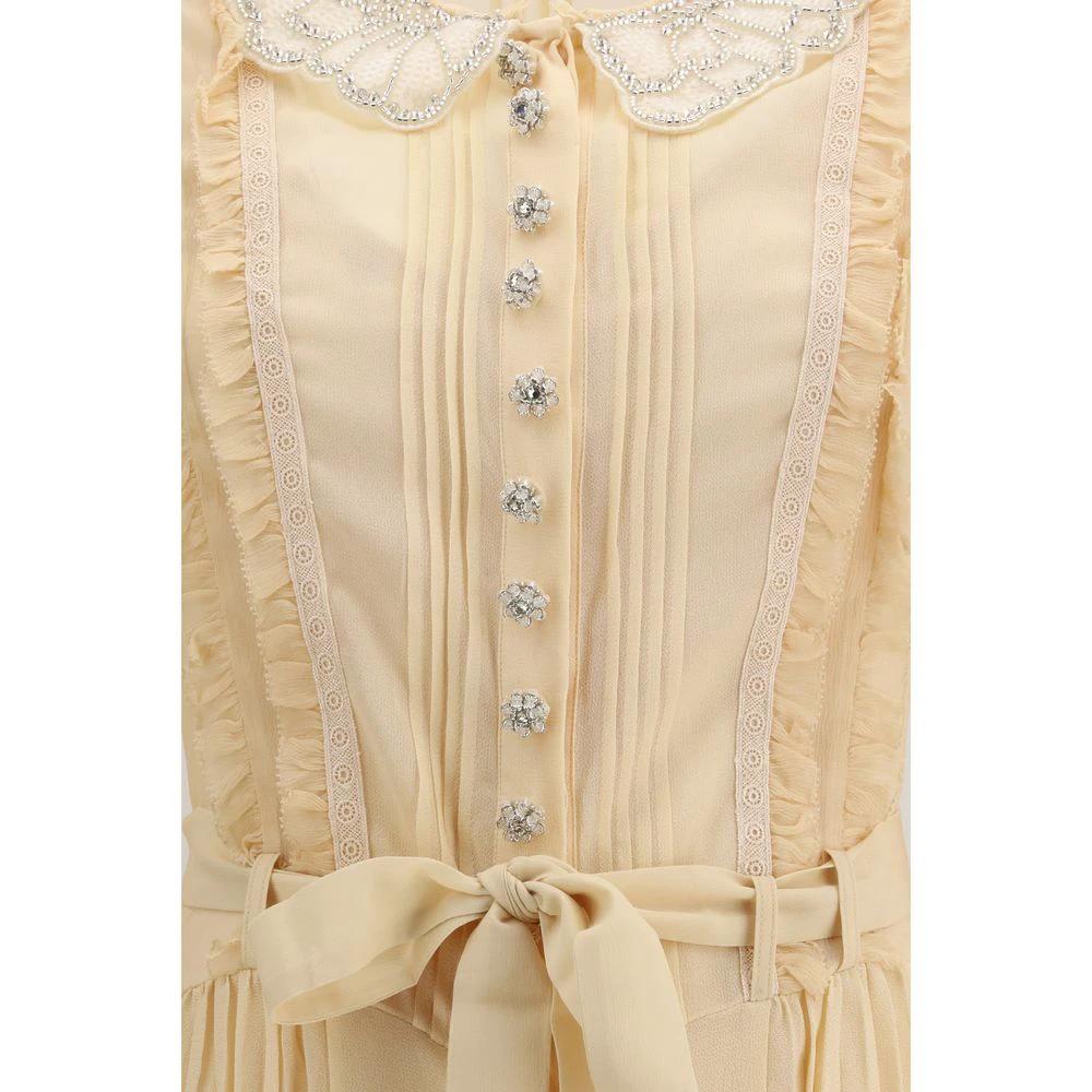 Self-Portrait Beige Viscose Casual Dress – Ask Me Wear
