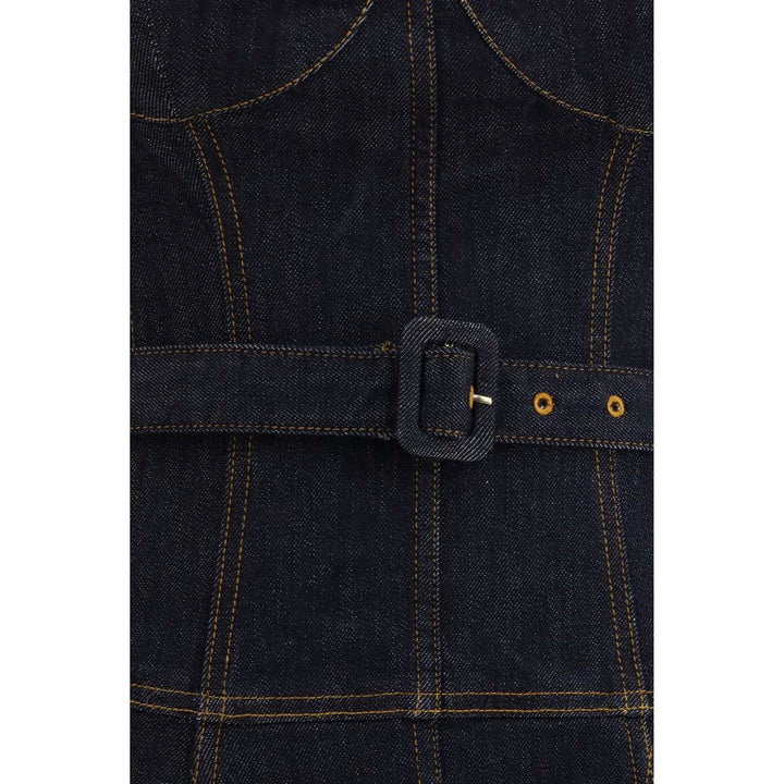 Self-Portrait Blue Cotton Casual Dress