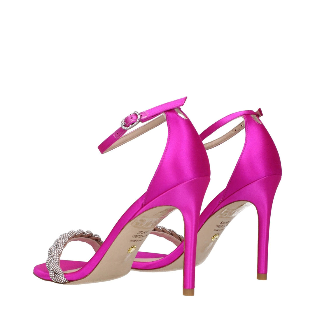 Stuart Weitzman Sample Sale Stuart Weitzman Pink Satin Stiletto Heel Sandals - | Designer outlet