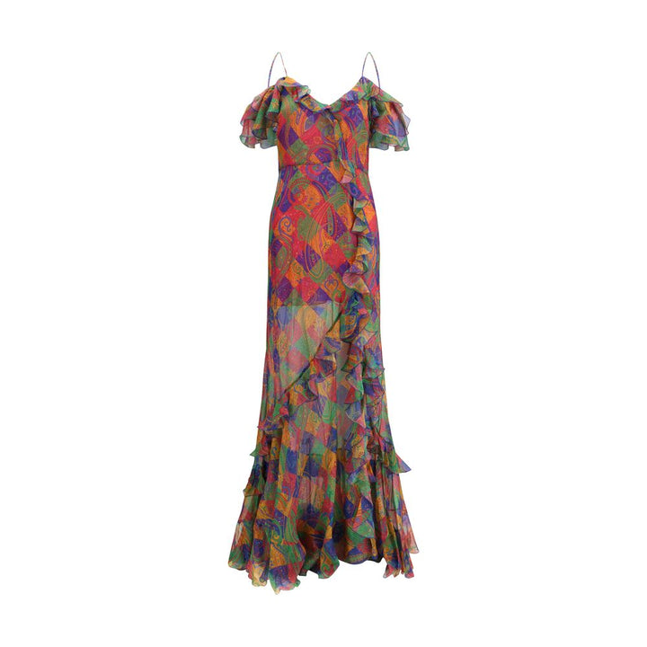 Etro Multicolor Silk Casual Dress