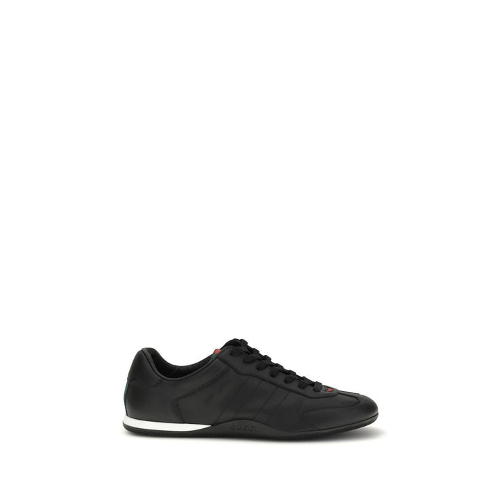 Gucci Black Calf Leather Bos Taurus Low Top Sneakers