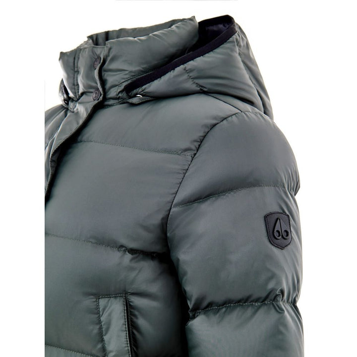 Moose Knuckles Green Cotton Full-Length Jacket