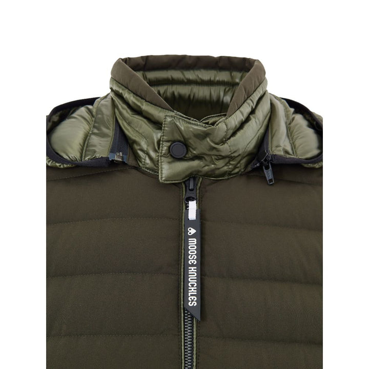 Moose Knuckles Green Nylon Coat