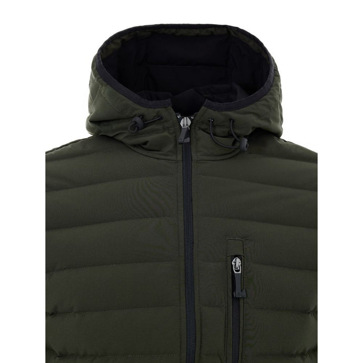 Moose Knuckles Green Nylon Full-Length Jacket