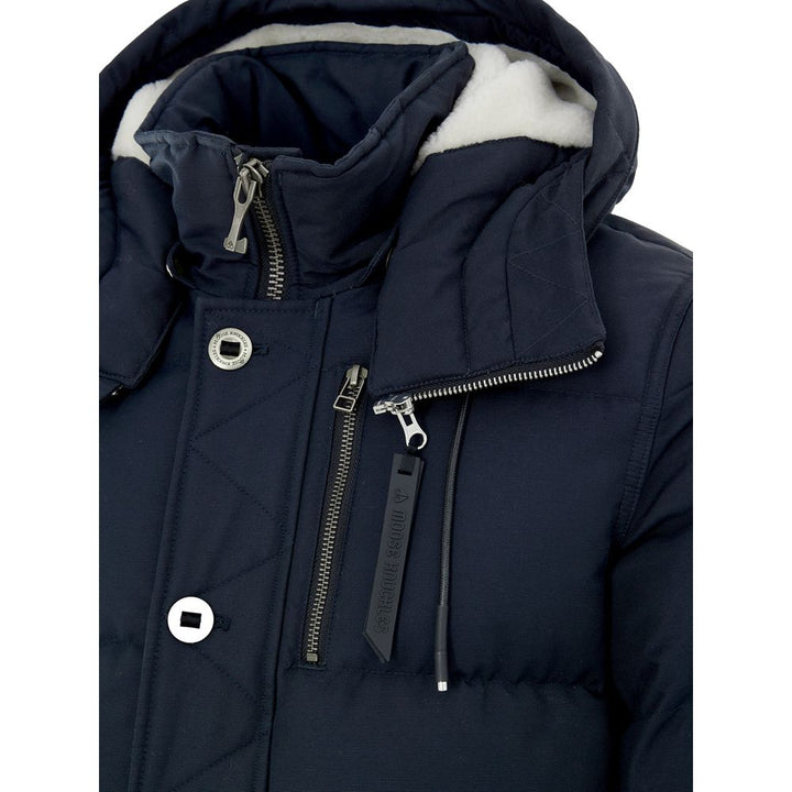 Moose Knuckles Blue Nylon Coat