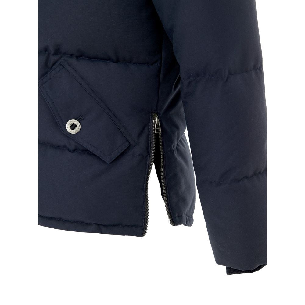 Moose Knuckles Blue Nylon Coat