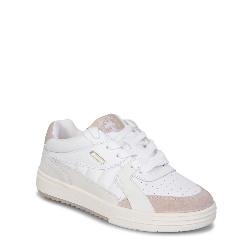 Palm Angels White Calfskin Low Top Sneakers