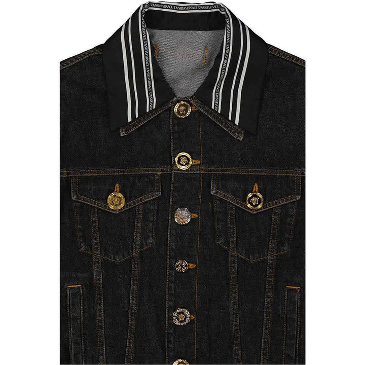 Versace Black Cotton Denim Jacket