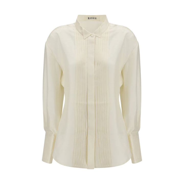 Rohe Cream Silk Dress Shirt