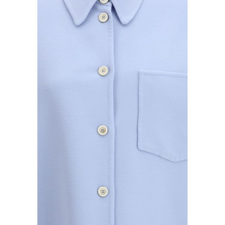 Fabiana Filippi Light Blue Fleece Wool Shirt
