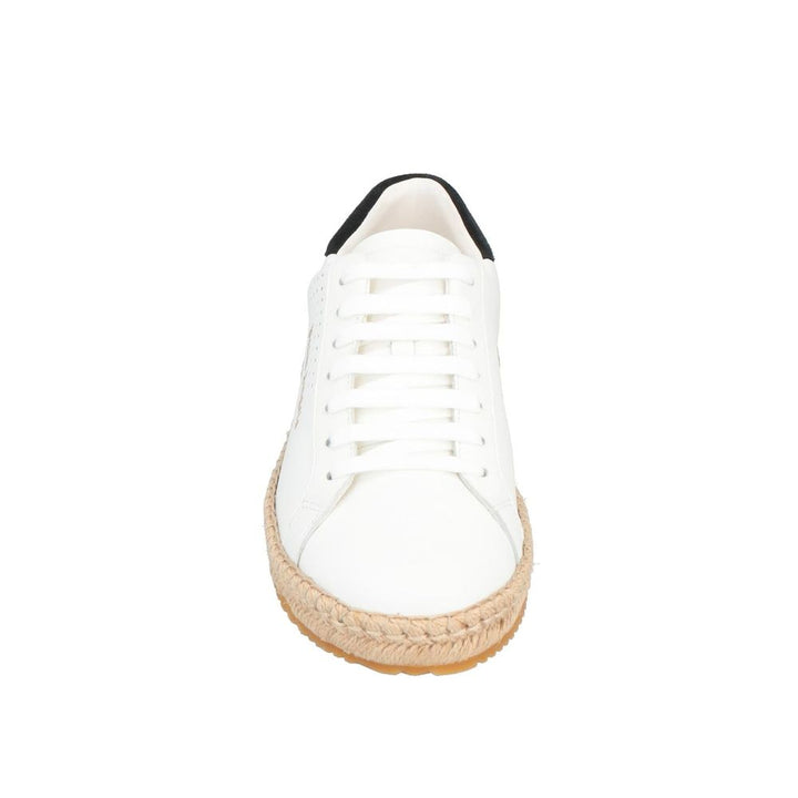 Palm Angels White Calfskin Platform Sneakers