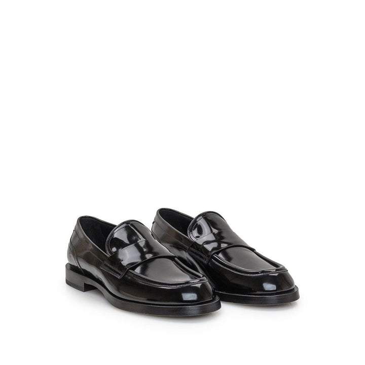 Dolce & Gabbana Black Calfskin Slip-On Loafers