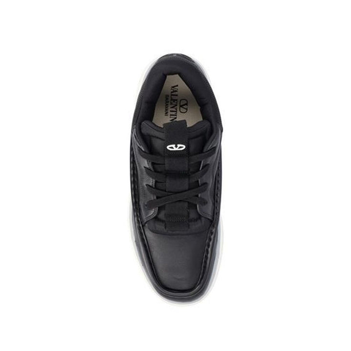 Valentino Garavani Black Lamb Leather Low Top Sneakers