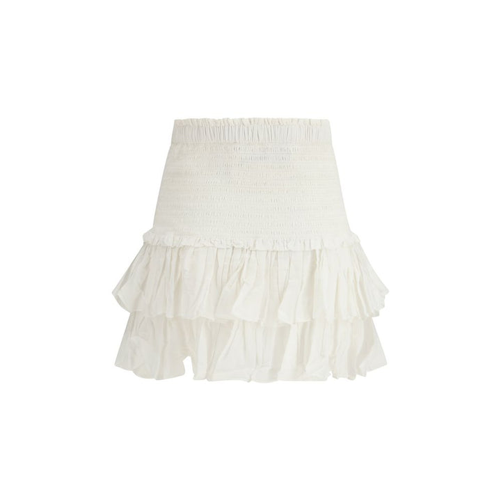 Marant Etoile White Cotton Mini Skirt
