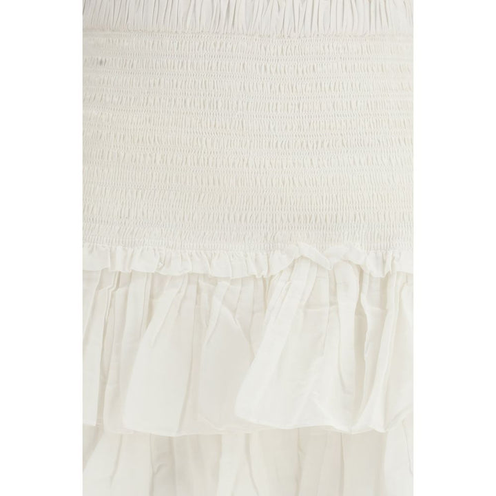 Marant Etoile White Cotton Mini Skirt