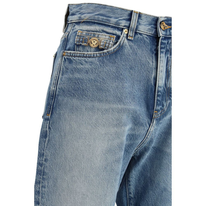 Versace Light Blue Cotton Jeans Denim