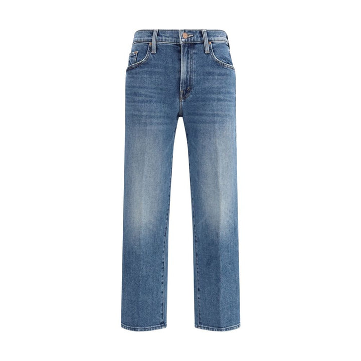 Mother Denim Blue Cotton Relaxed Fit Jeans