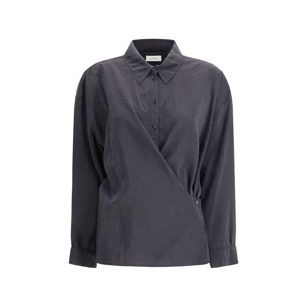 Lemaire Sample Sale Lemaire Black Silk Dress Shirt - | Designer outlet