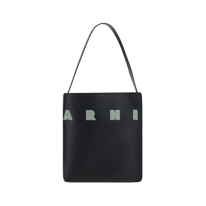 Marni Black Calf Leather Bos Taurus Shoulder Bag