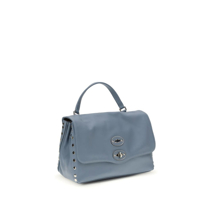 Zanellato Light Blue Calf Leather Bos Taurus Handbag