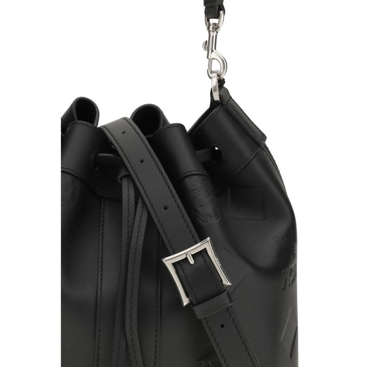 MCM Black Calf Leather Bos Taurus Backet Bag