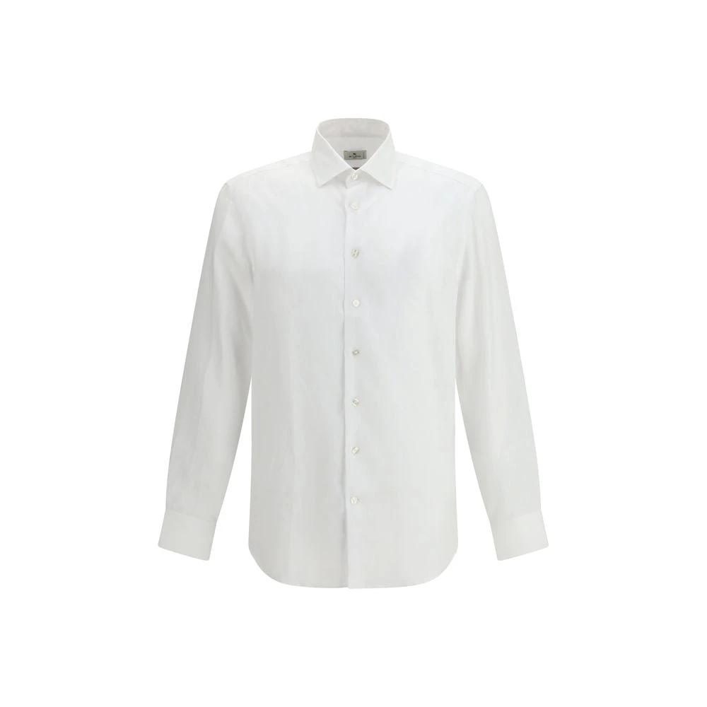 Etro Sample Sale Etro White Linen Dress Shirt - | Designer outlet
