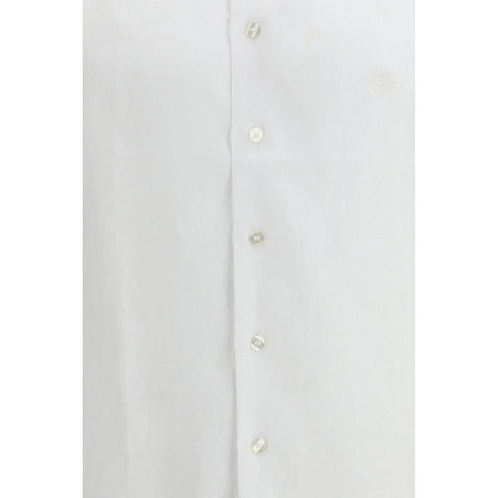 Etro Sample Sale Etro White Linen Dress Shirt - | Designer outlet