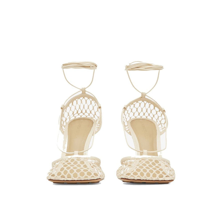 Bottega Veneta White Fabric High Heel Pumps