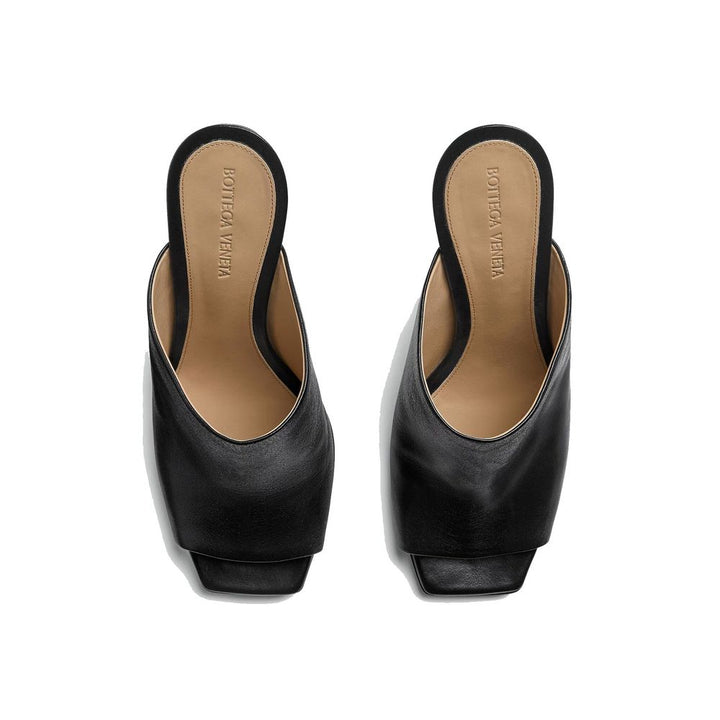 Bottega Veneta Black Lamb Leather Mules