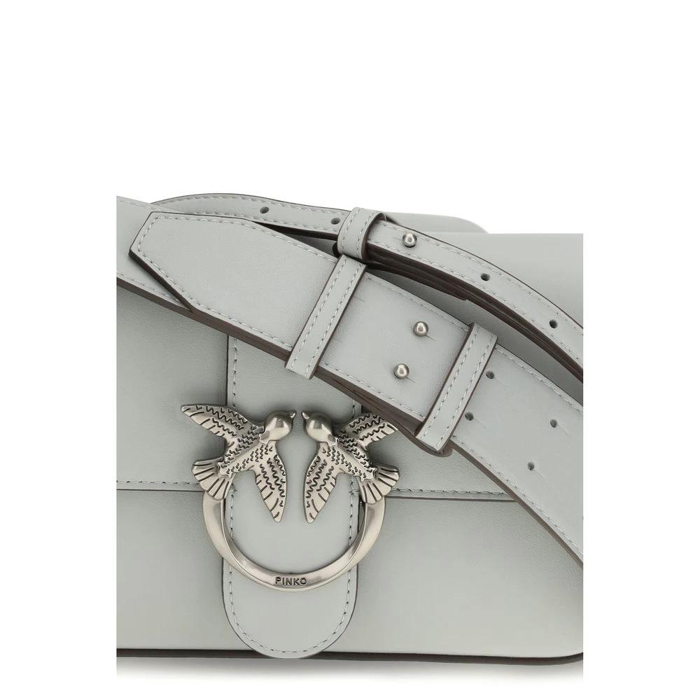 PINKO Sample Sale PINKO Gray Calf Leather Bos Taurus Shoulder Bag - | Designer outlet