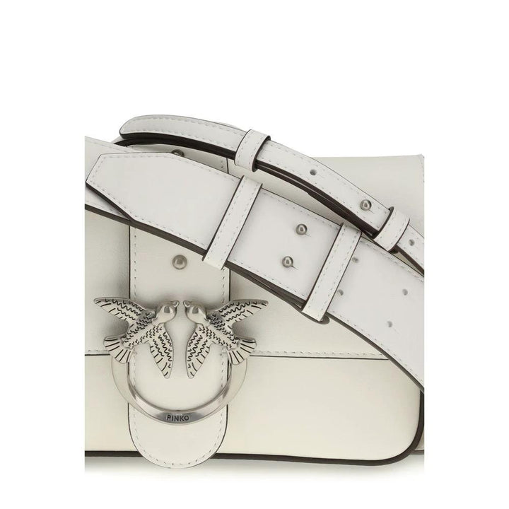 PINKO Sample Sale PINKO White Calf Leather Bos Taurus Shoulder Bag - | Designer outlet