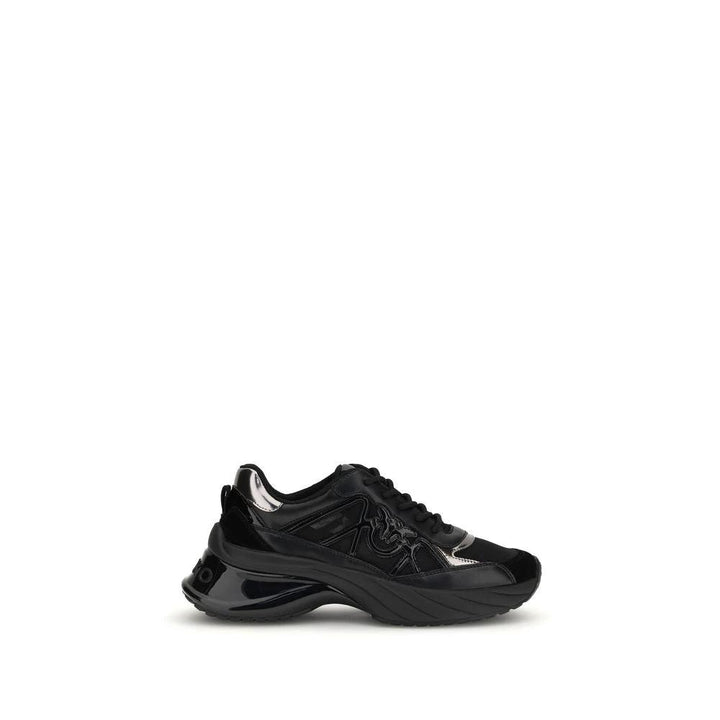 PINKO Sample Sale PINKO Black Calf Leather Bos Taurus Chunky Sneakers - | Designer outlet