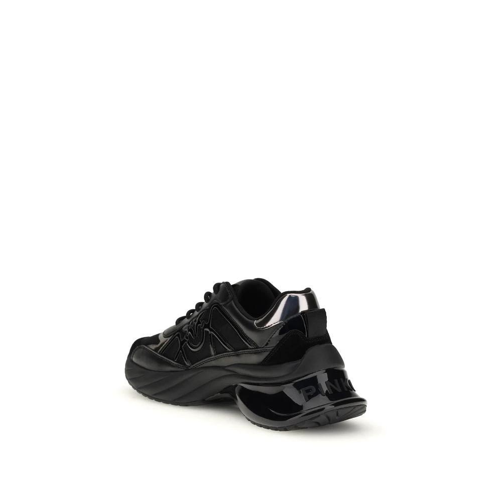 PINKO Sample Sale PINKO Black Calf Leather Bos Taurus Chunky Sneakers - | Designer outlet