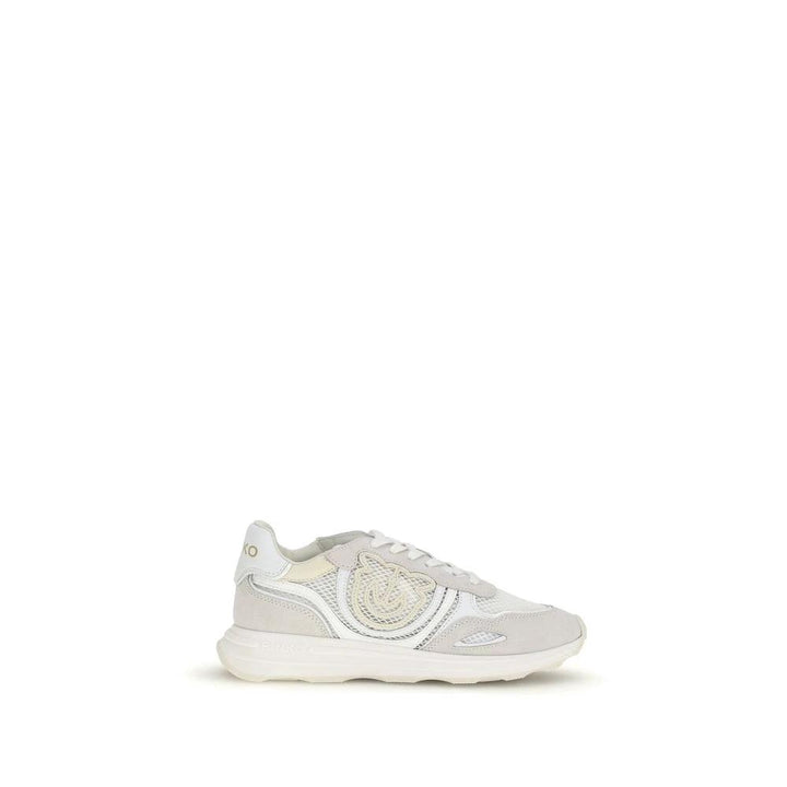 PINKO Sample Sale PINKO White Calf Leather Bos Taurus Athletic Sneakers - | Designer outlet