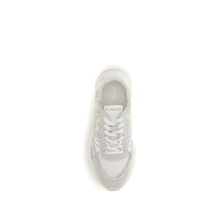 PINKO Sample Sale PINKO White Calf Leather Bos Taurus Athletic Sneakers - | Designer outlet