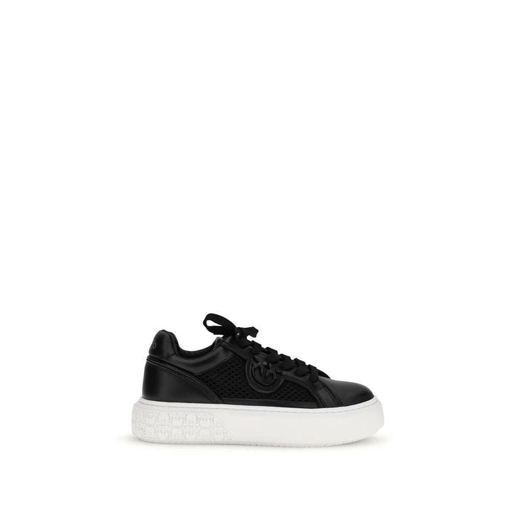 PINKO Sample Sale PINKO Black Calf Leather Bos Taurus Platform Sneakers - | Designer outlet