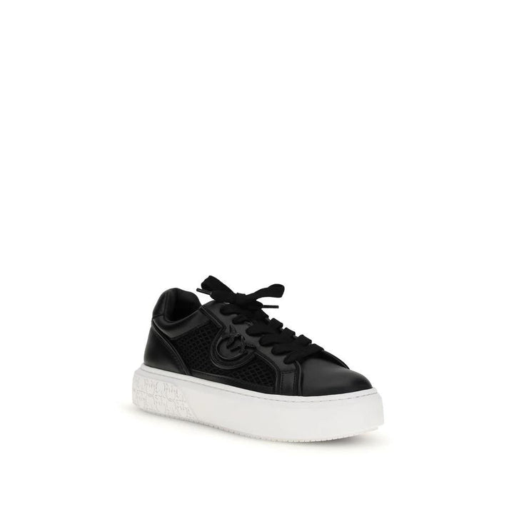 PINKO Sample Sale PINKO Black Calf Leather Bos Taurus Platform Sneakers - | Designer outlet