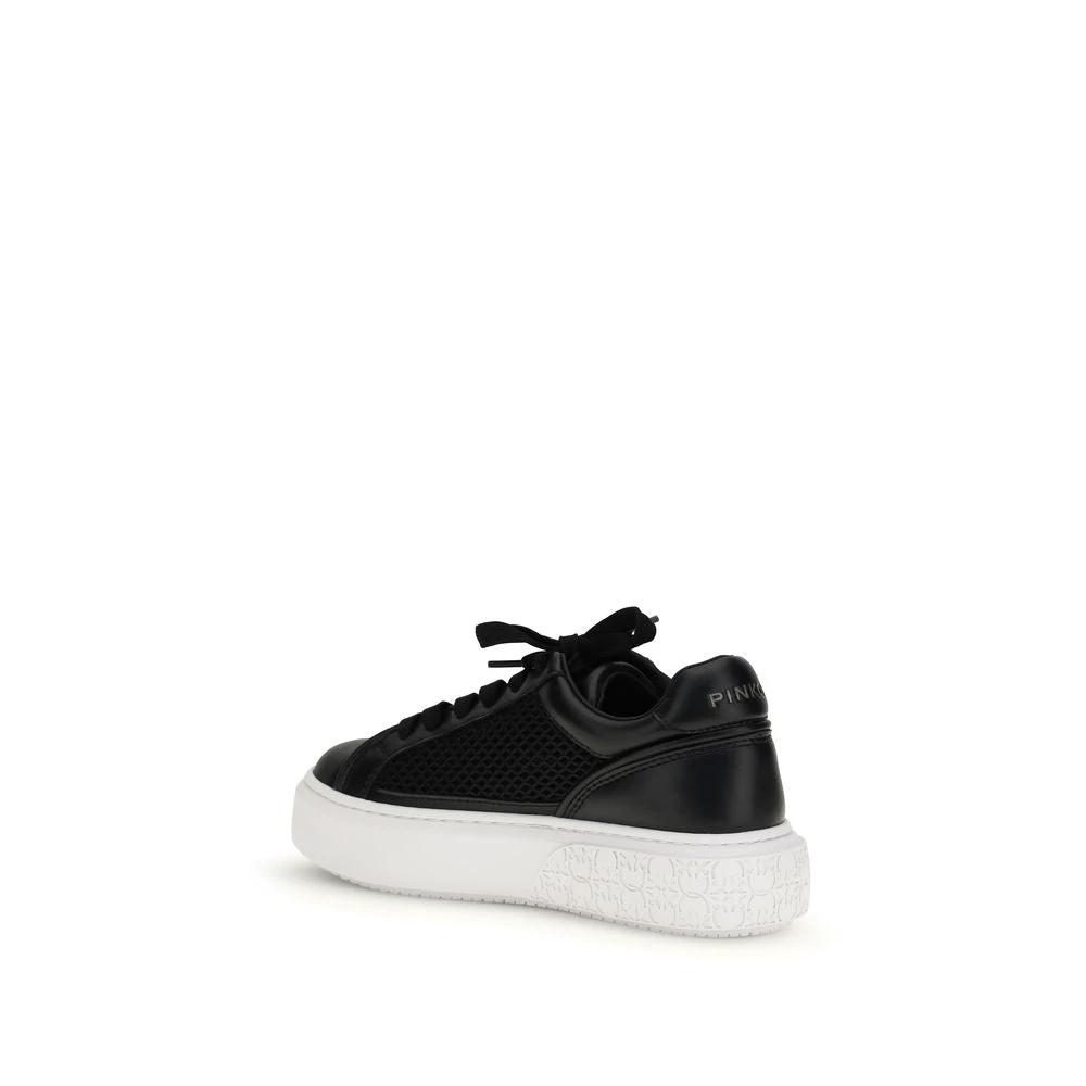 PINKO Sample Sale PINKO Black Calf Leather Bos Taurus Platform Sneakers - | Designer outlet