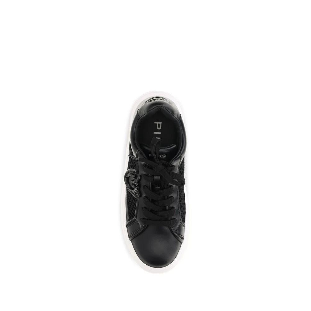 PINKO Sample Sale PINKO Black Calf Leather Bos Taurus Platform Sneakers - | Designer outlet