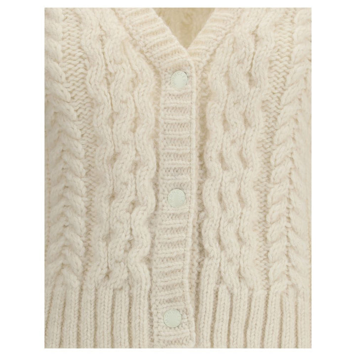 Moncler Cream Alpaca Vicugna Pacos Cardigan